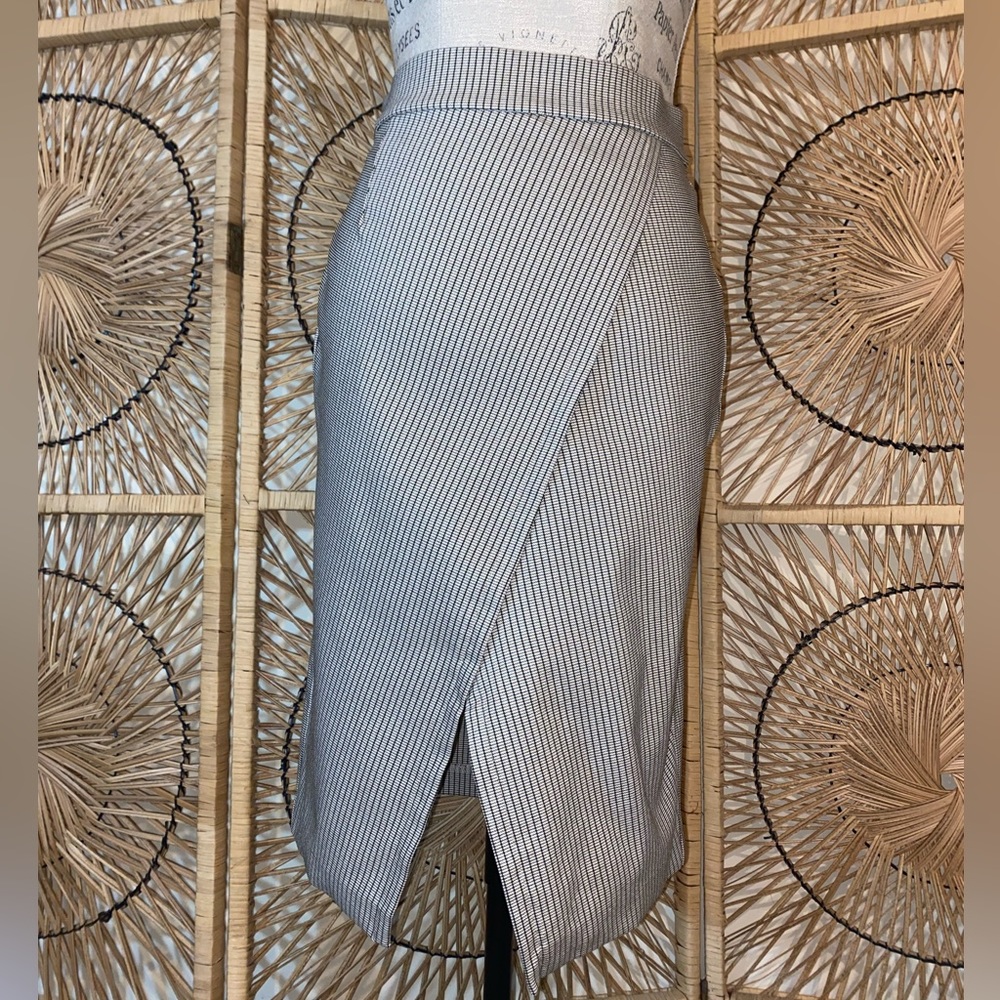 Dynamite Wrap Front Midi Pencil Skirt